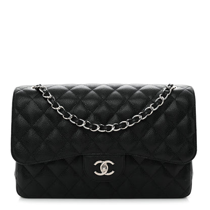 Chanel Caviar Quilted Jumbo Double Flap Black 1 of 12