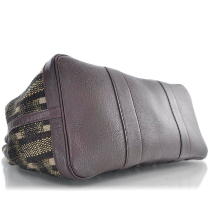 Hermes Toile Leather Garden Party Tote Prune 6 of 8