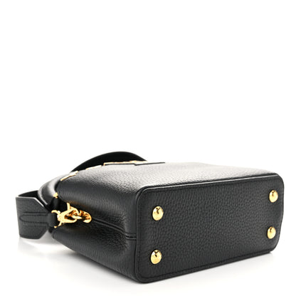 Louis Vuitton Taurillon Embellished Flower Crown Capucines Mini Black 4 of 9