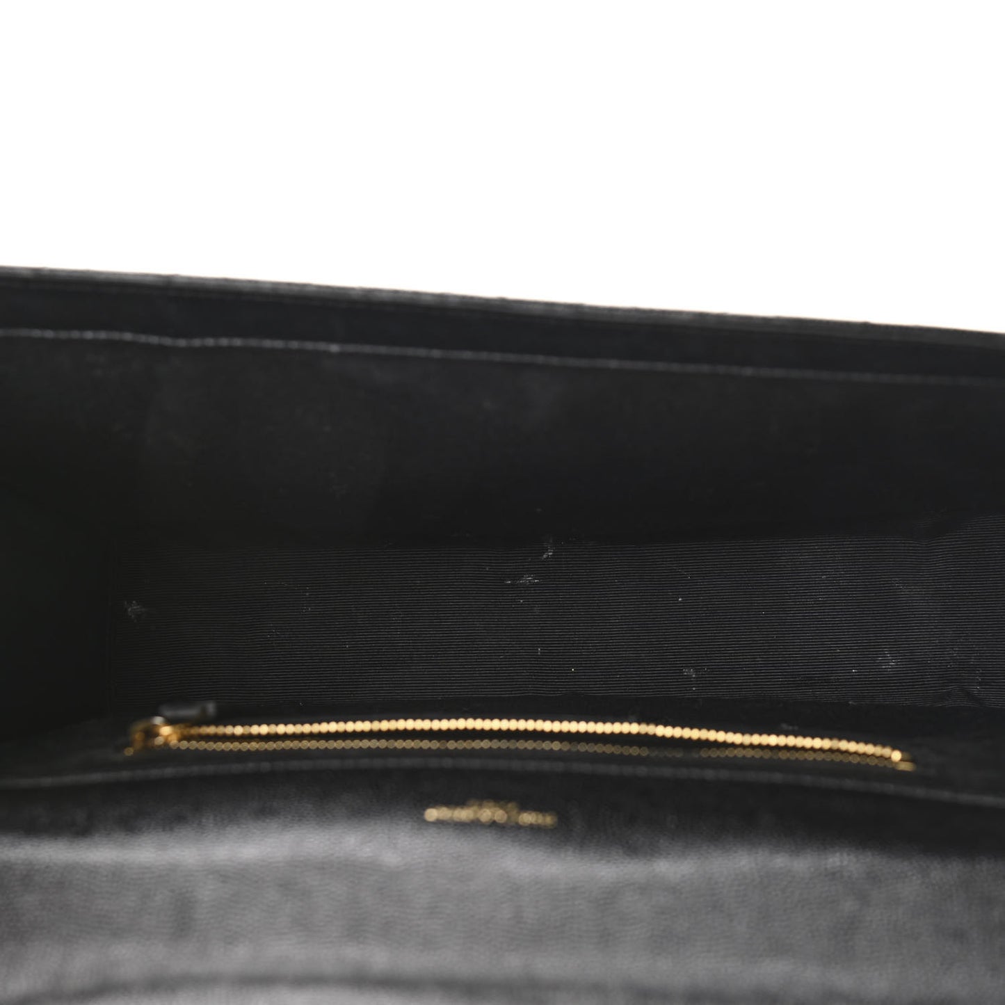 Grain De Poudre Textured Mixed Matelasse Large Triquilt Monogram Satchel Black