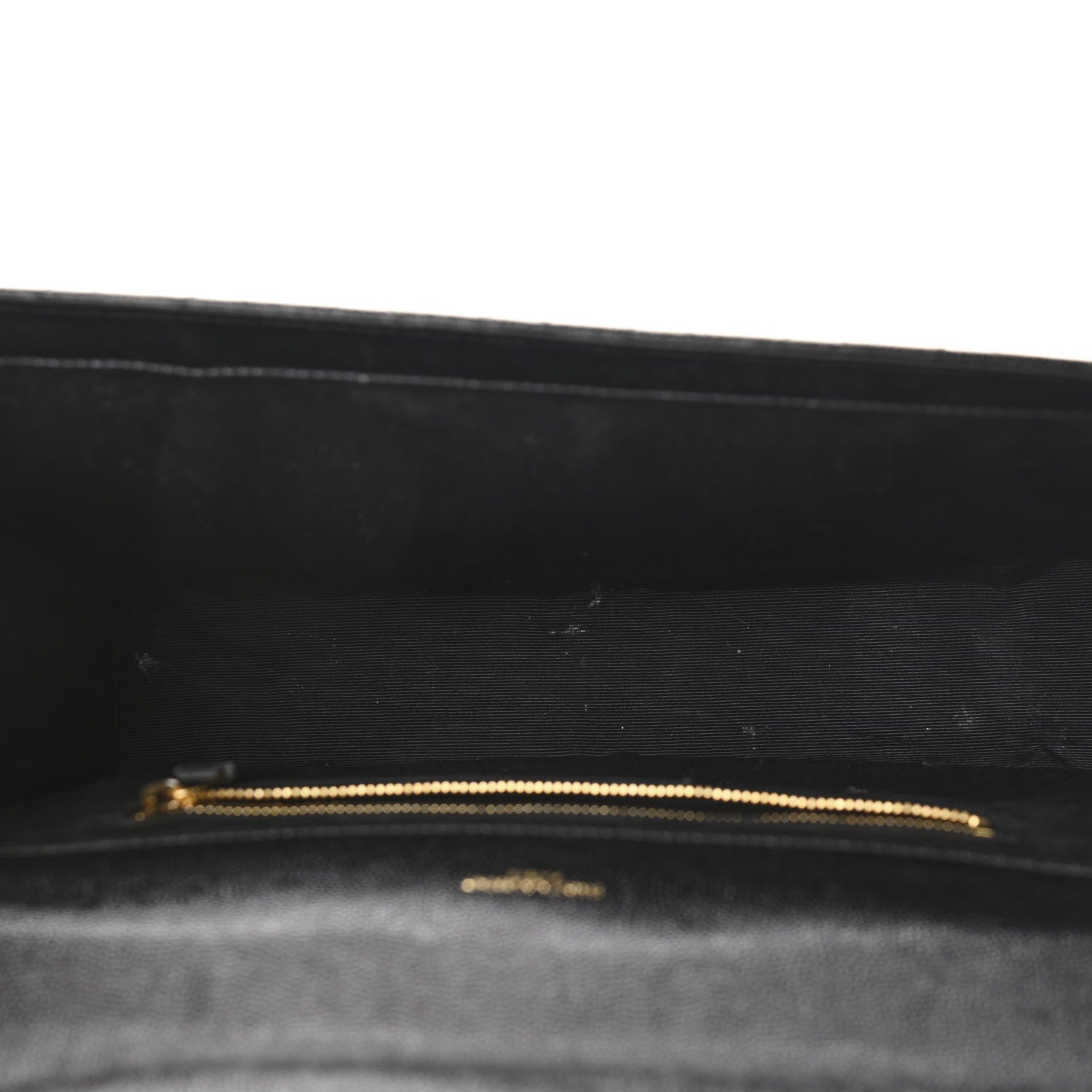 Saint Laurent Grain De Poudre Textured Mixed Matelasse Large Triquilt Monogram Satchel Black 5 of 12