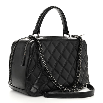 Chanel Lambskin Quilted Medium Trendy CC Bowling Bag Black 3 of 13