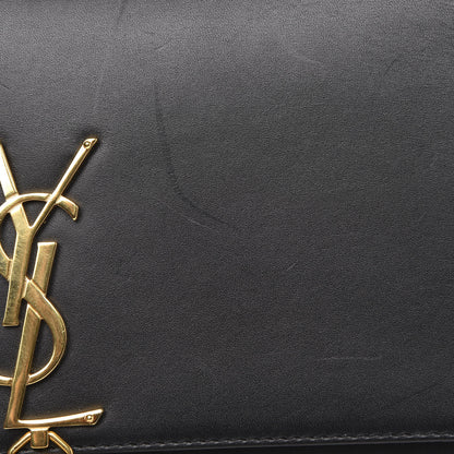 Saint Laurent Smooth Calfskin Medium Classic Monogram Kate Tassel Satchel Black 11 of 13