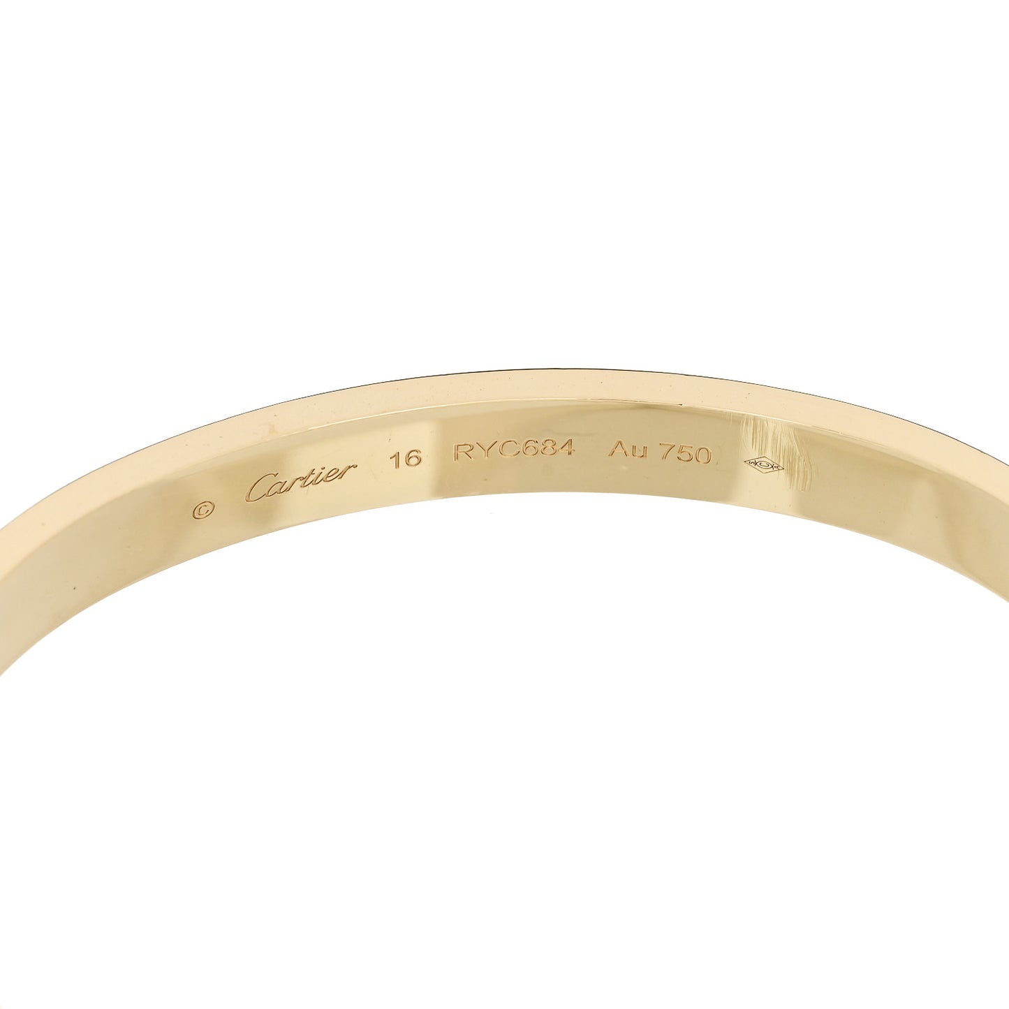 18K Yellow Gold Love Bracelet 16