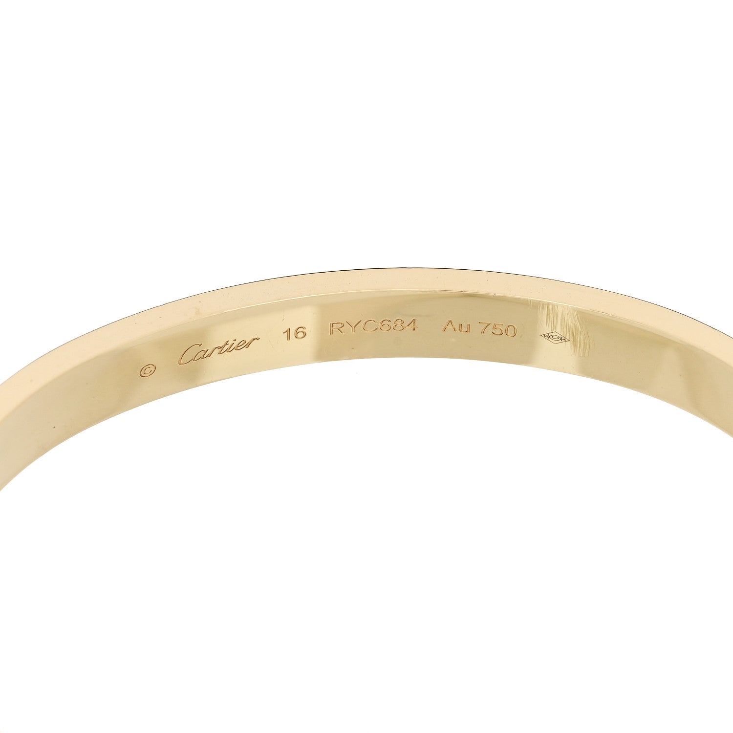 Cartier 18K Yellow Gold Love Bracelet 16 6 of 9