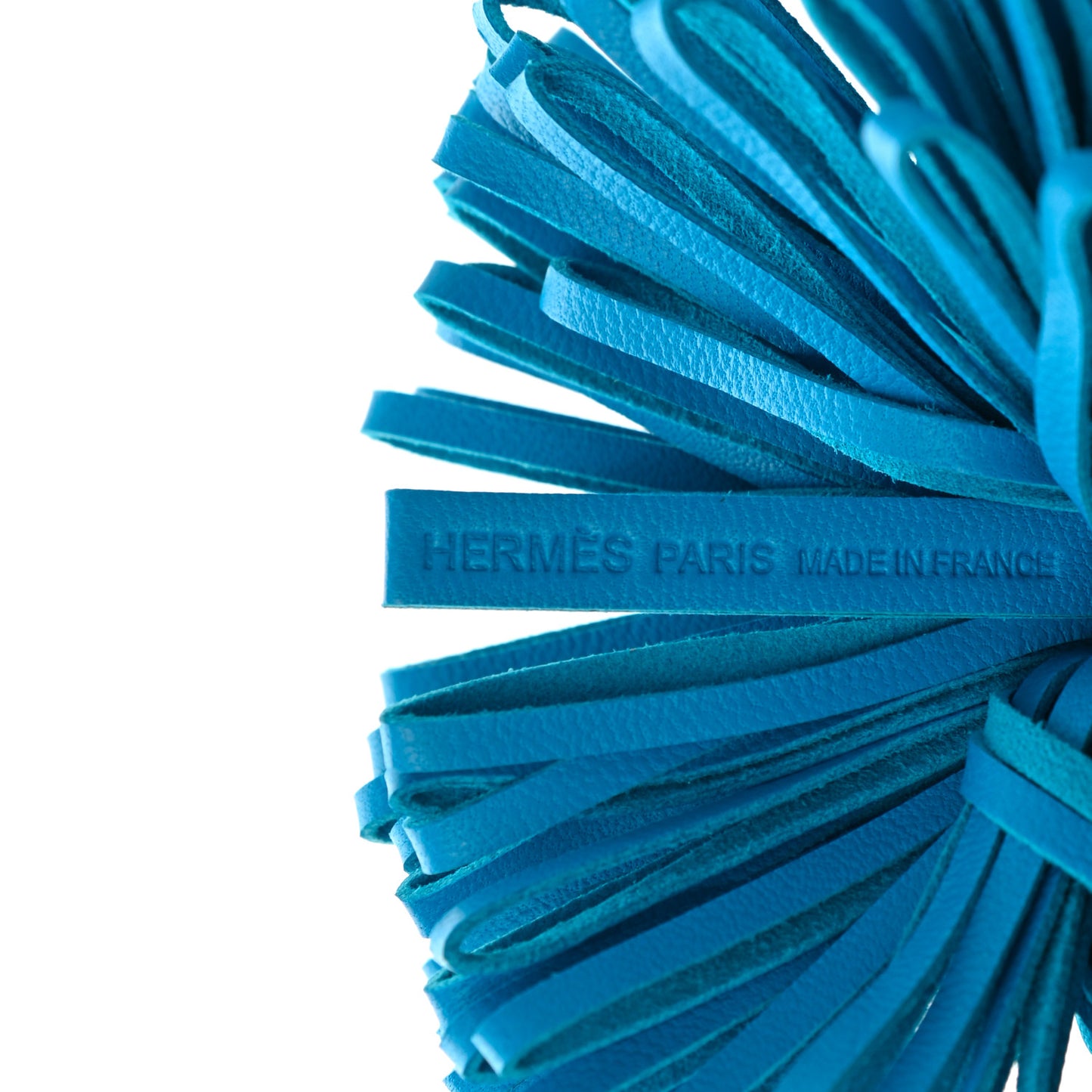 Lambskin Carmen Tassel Key Holder Bleu Zanzibar