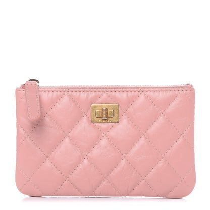 Chanel Aged Calfskin Quilted Small Reissue Cosmetic Case Light Pink 1 of 8