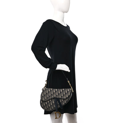 Christian Dior Oblique Saddle Bag Blue 2 of 8