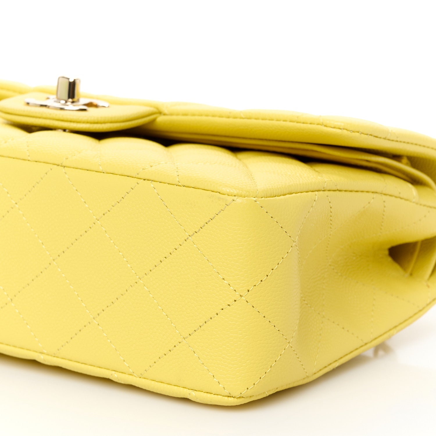 Chanel Caviar Quilted Small Double Flap Light Yellow 11 of 11