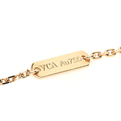 Van Cleef & Arpels 18K Yellow Gold Tiger Eye Vintage Alhambra Pendant Necklace 5 of 7
