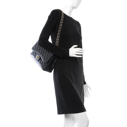 Chanel Caviar Quilted Jumbo Double Flap Black 2 of 7
