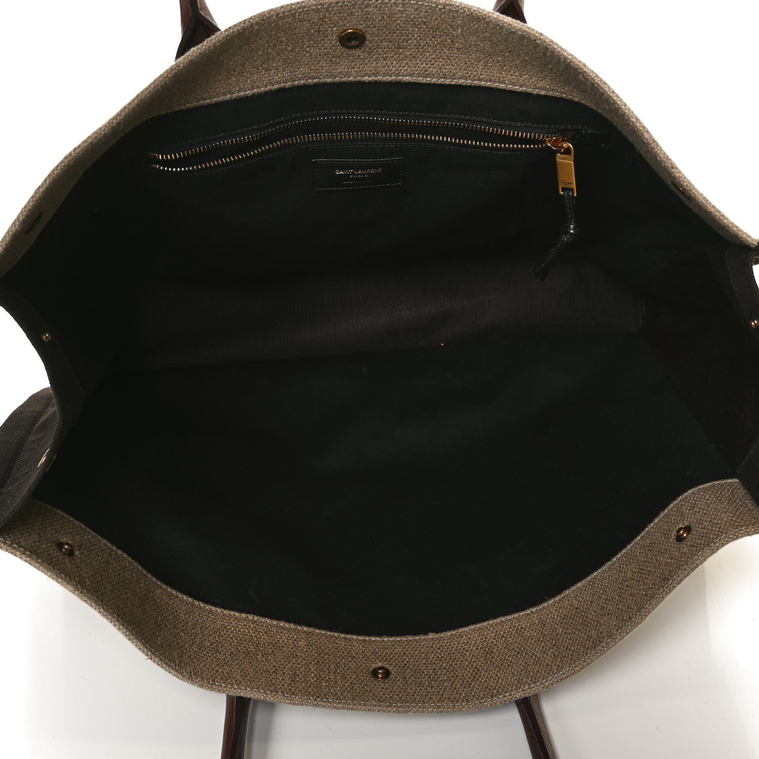 Saint Laurent Linen Calfskin Rive Gauche Tote Natural 5 of 10