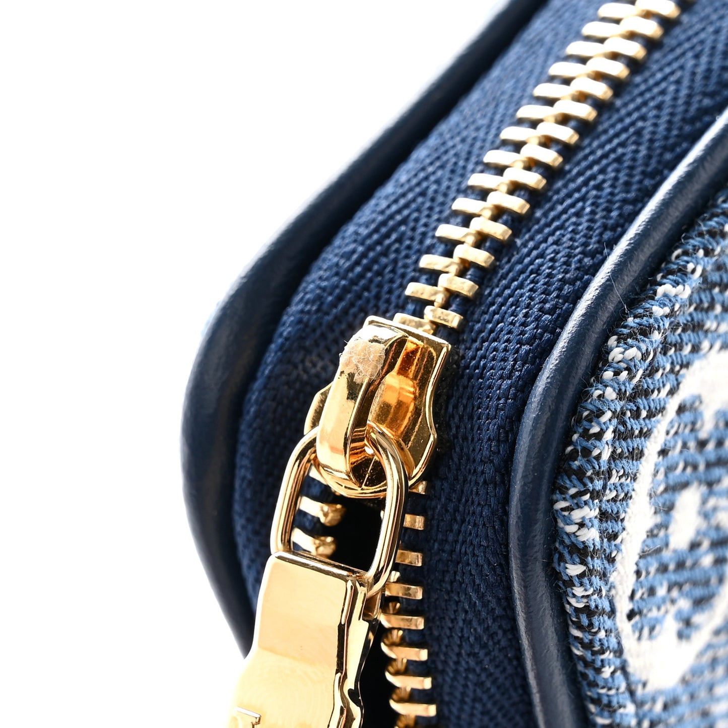 Denim Monogram Jacquard Zippy Coin Purse Bleu