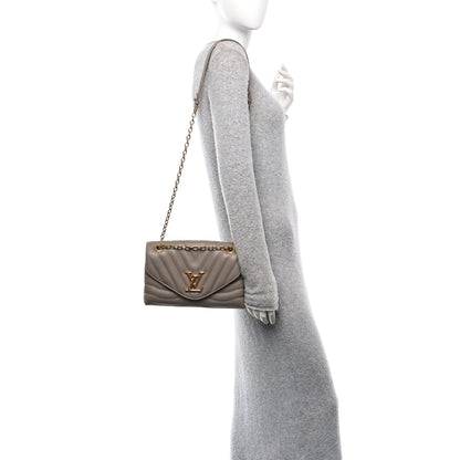 Louis Vuitton Calfskin LV New Wave Chain Bag Taupe 2 of 10