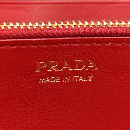 Prada Vitello Move Love Continental Flap Travel Wallet Black 9 of 18