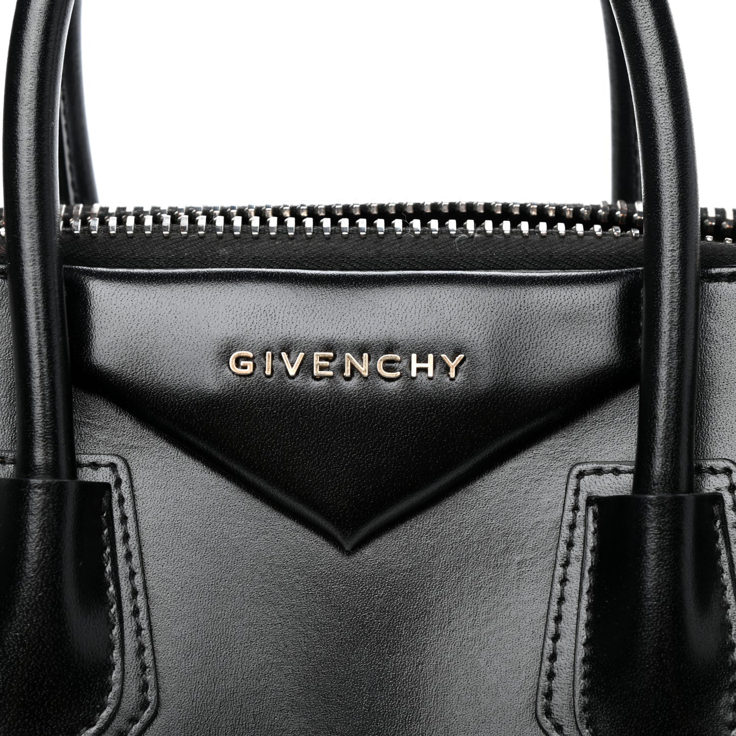 Shiny Lord Calfskin Small Antigona Black