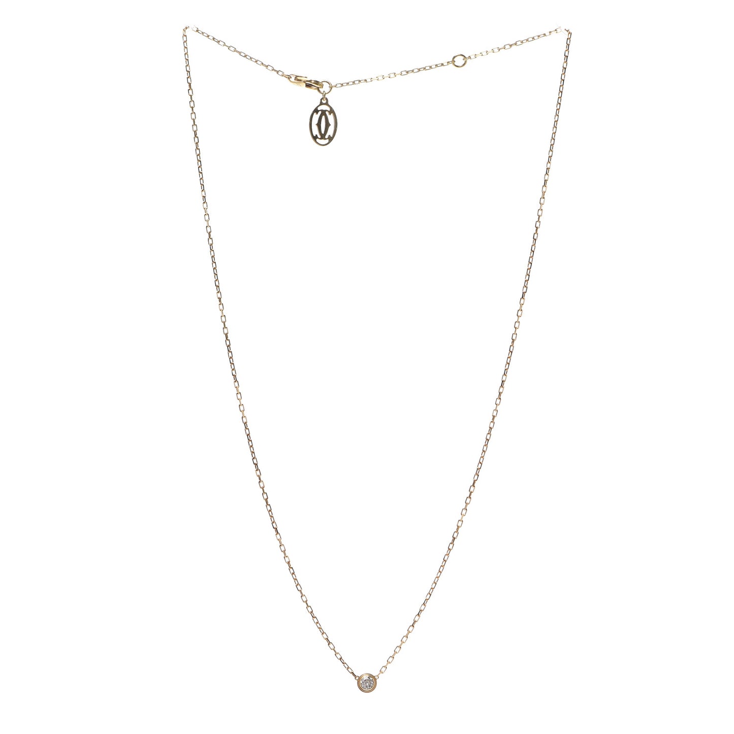 18K Yellow Gold Diamond SM D'Amour Pendant Necklace