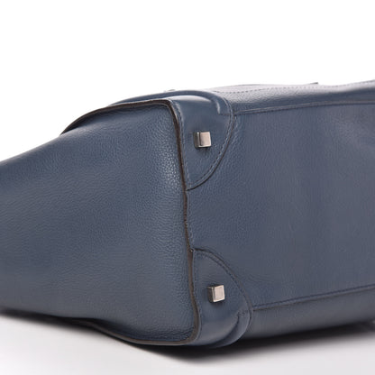 Celine Drummed Calfskin Mini Luggage Slate 6 of 9