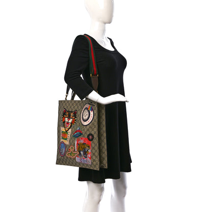 Gucci Soft GG Supreme Monogram Courrier Vertical Tote Beige New Acero 2 of 16