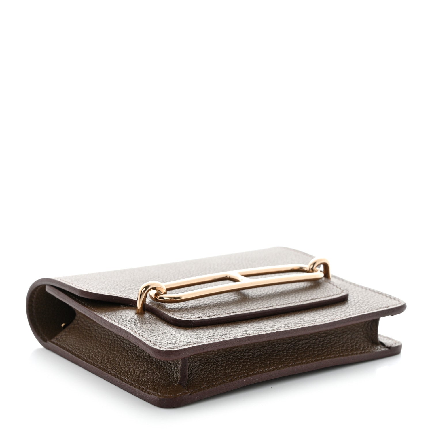 Hermes Evercolor Bi-color Roulis Slim Wallet Etoupe Craie 5 of 10