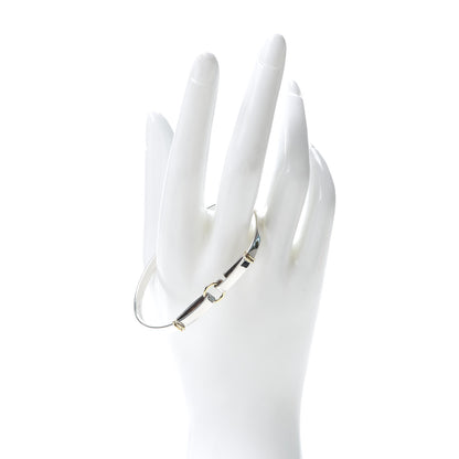 Tiffany Sterling Silver 18K Yellow Gold Hook Bangle Bracelet 2 of 5