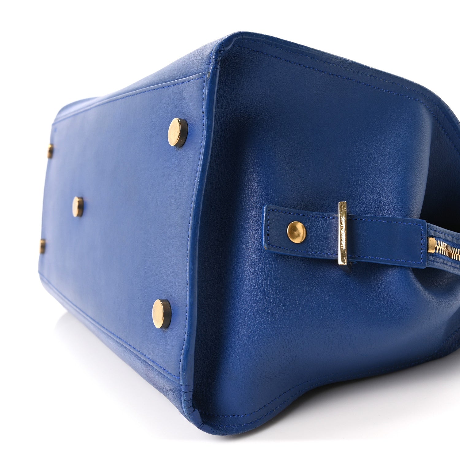Saint Laurent Calfskin Medium Monogram Cabas Blue Majorelle 9 of 9