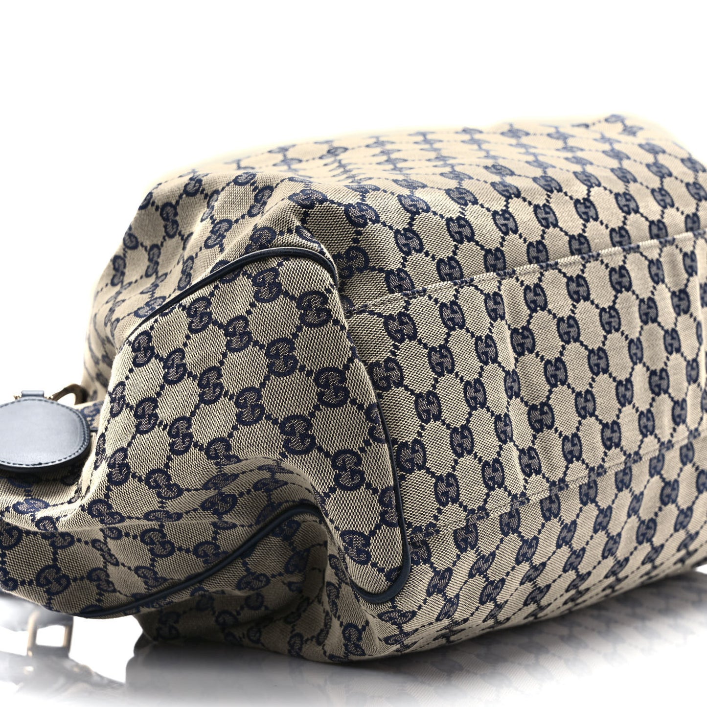 Monogram Calfskin Large Sukey Tote Beige Blue