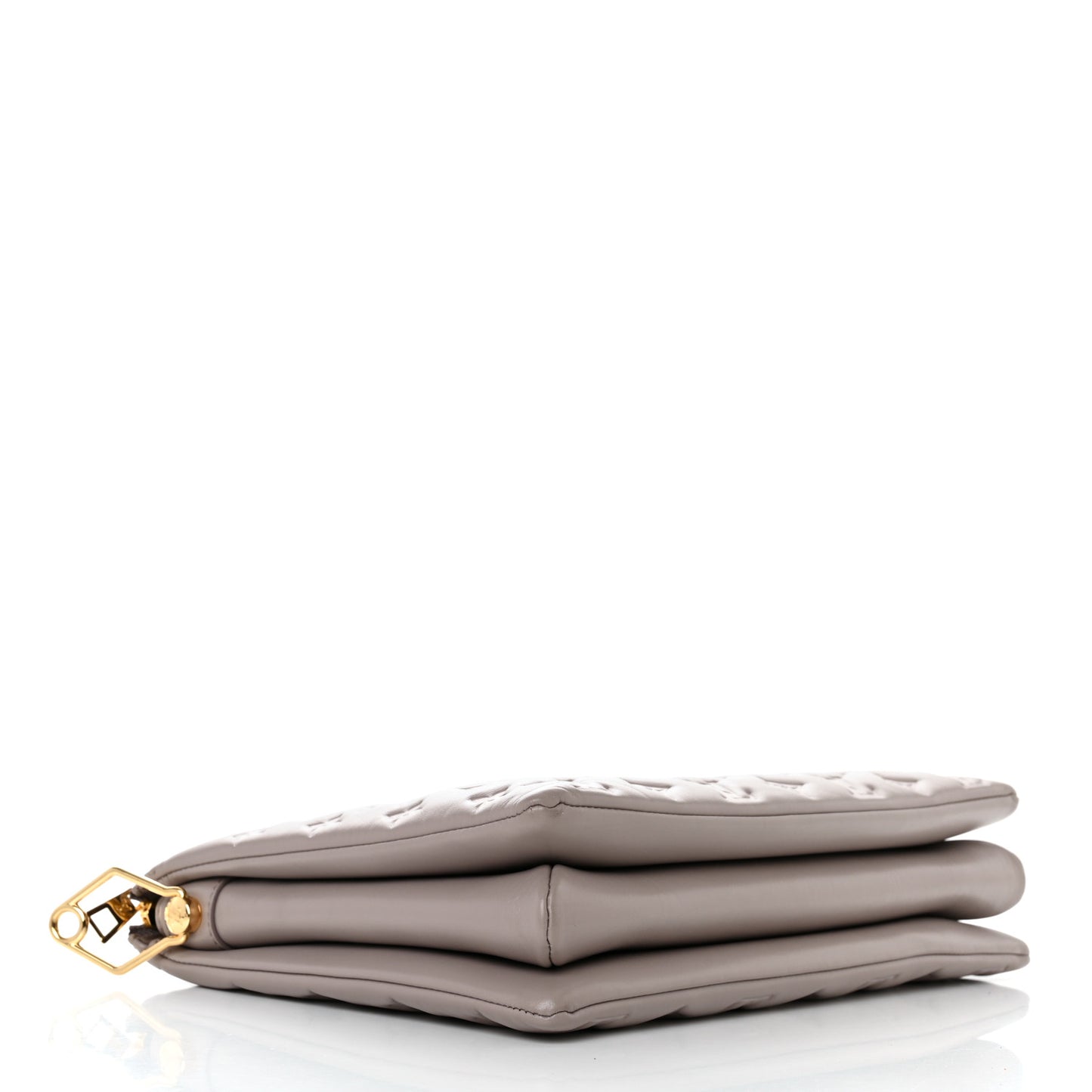 Lambskin Embossed Monogram Coussin MM Grey