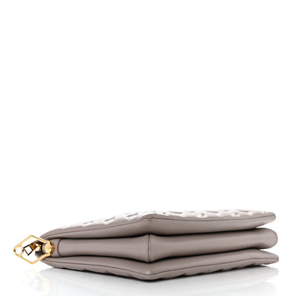 Louis Vuitton Lambskin Embossed Monogram Coussin MM Grey 4 of 11