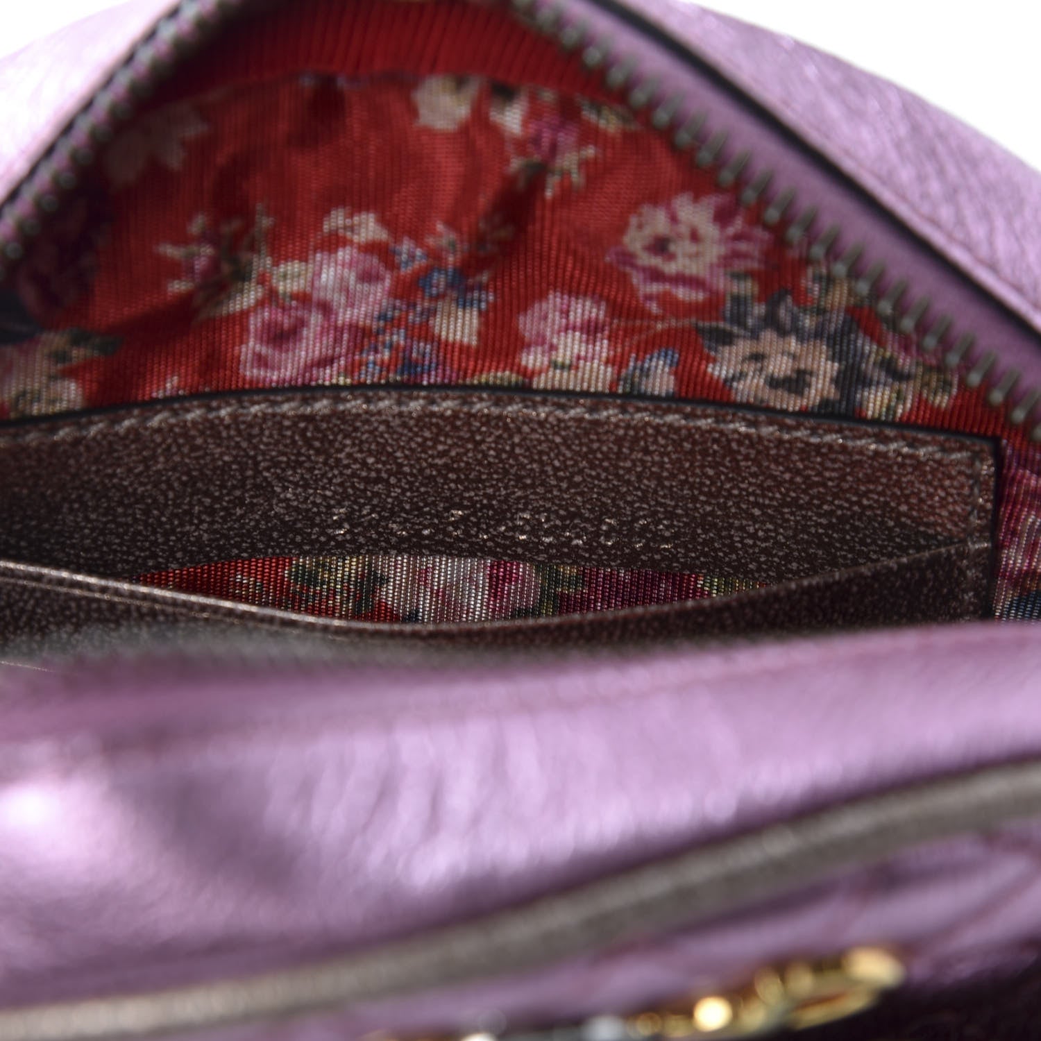 Gucci Laminated Nappa Trapuntata Mini Zumi Dome Shoulder Bag Rosa Lago Rame 8 of 9