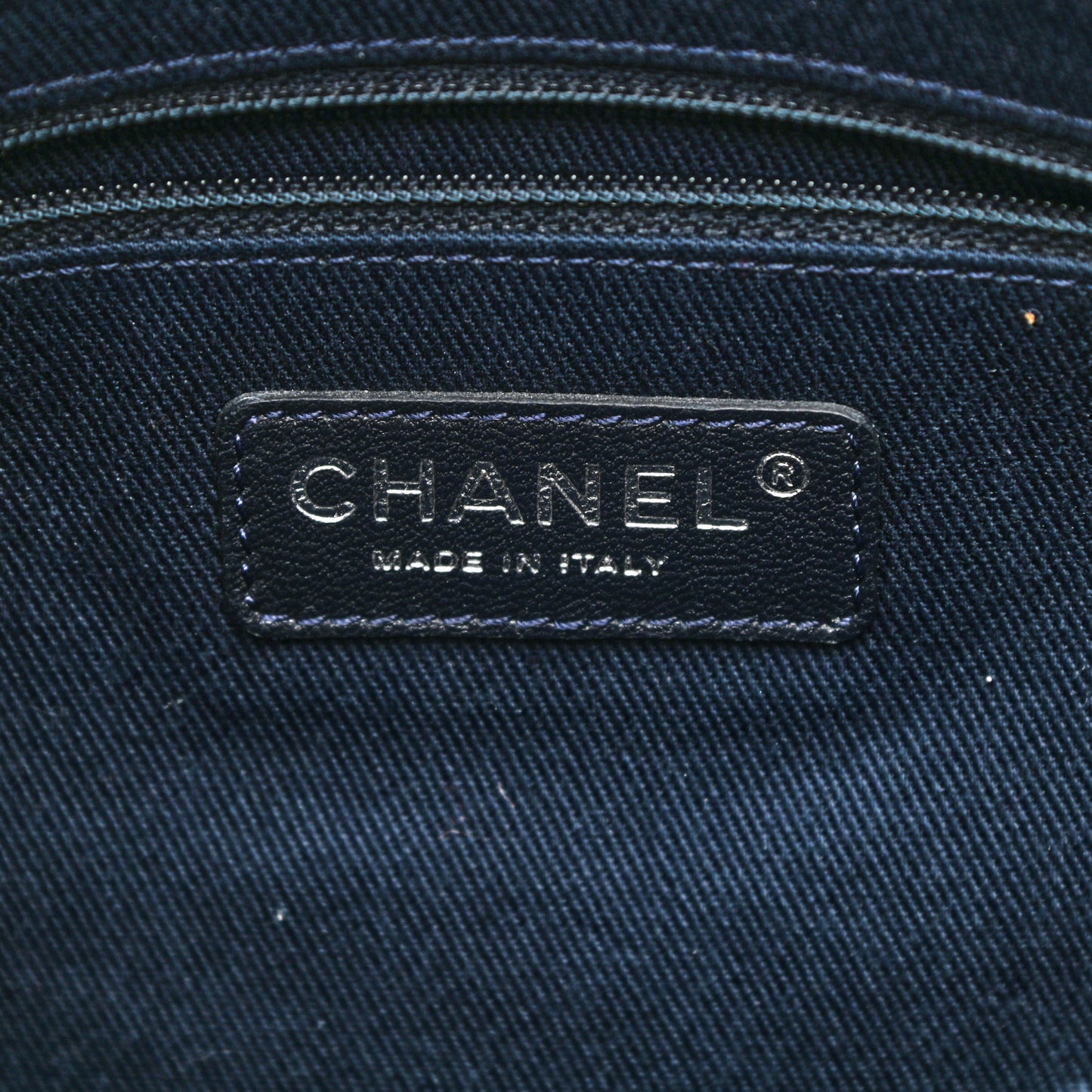 Denim Large Shopping Tote Blue