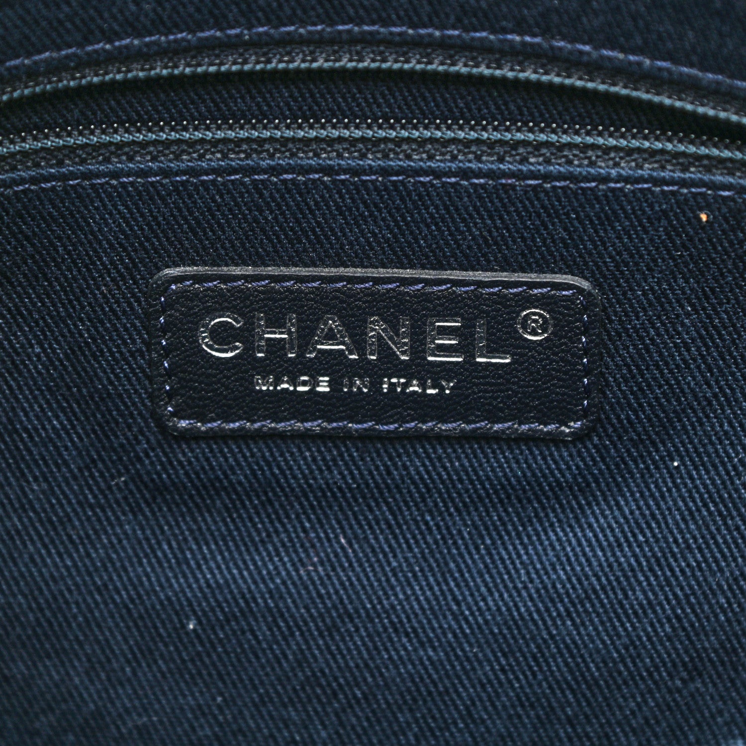 Chanel Denim Large Shopping Tote Blue 7 of 11
