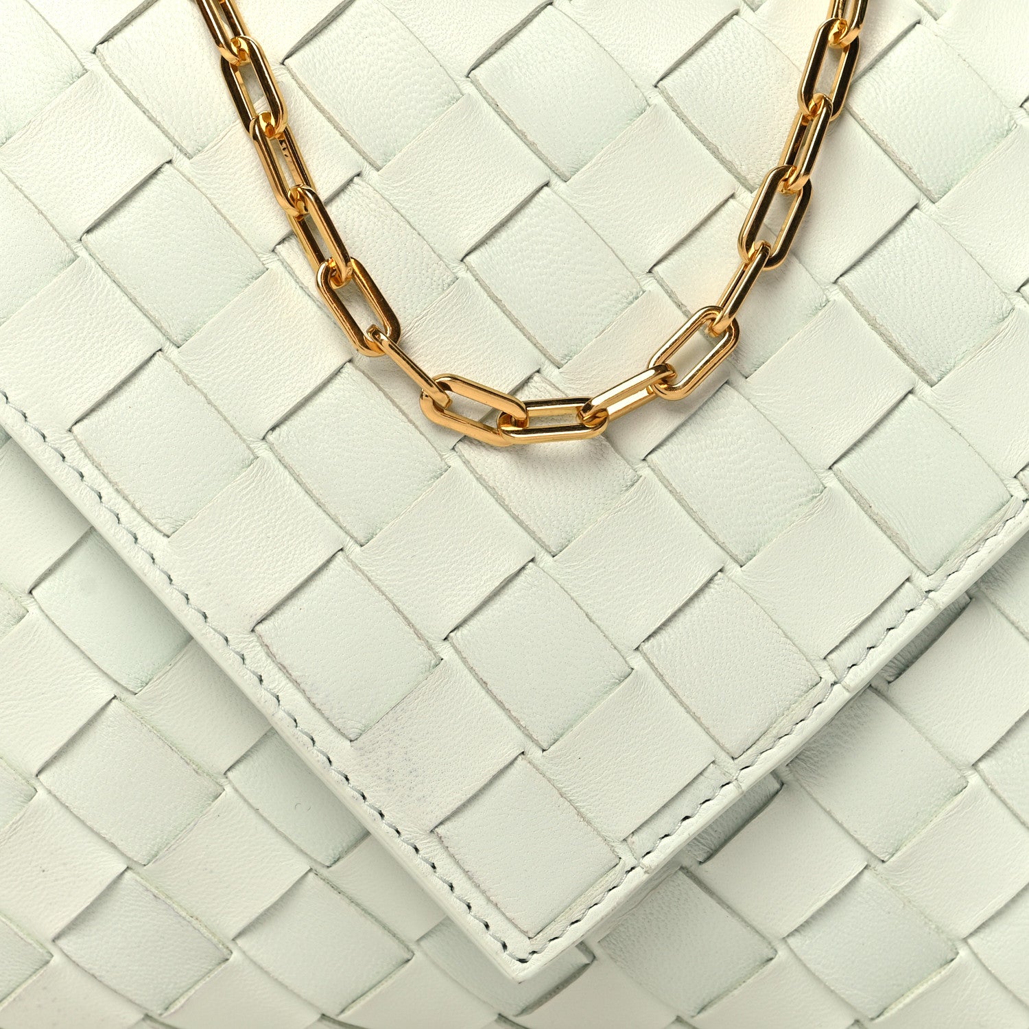 Bottega Veneta Nappa Intrecciato Envelope Pouch Glacier 7 of 10