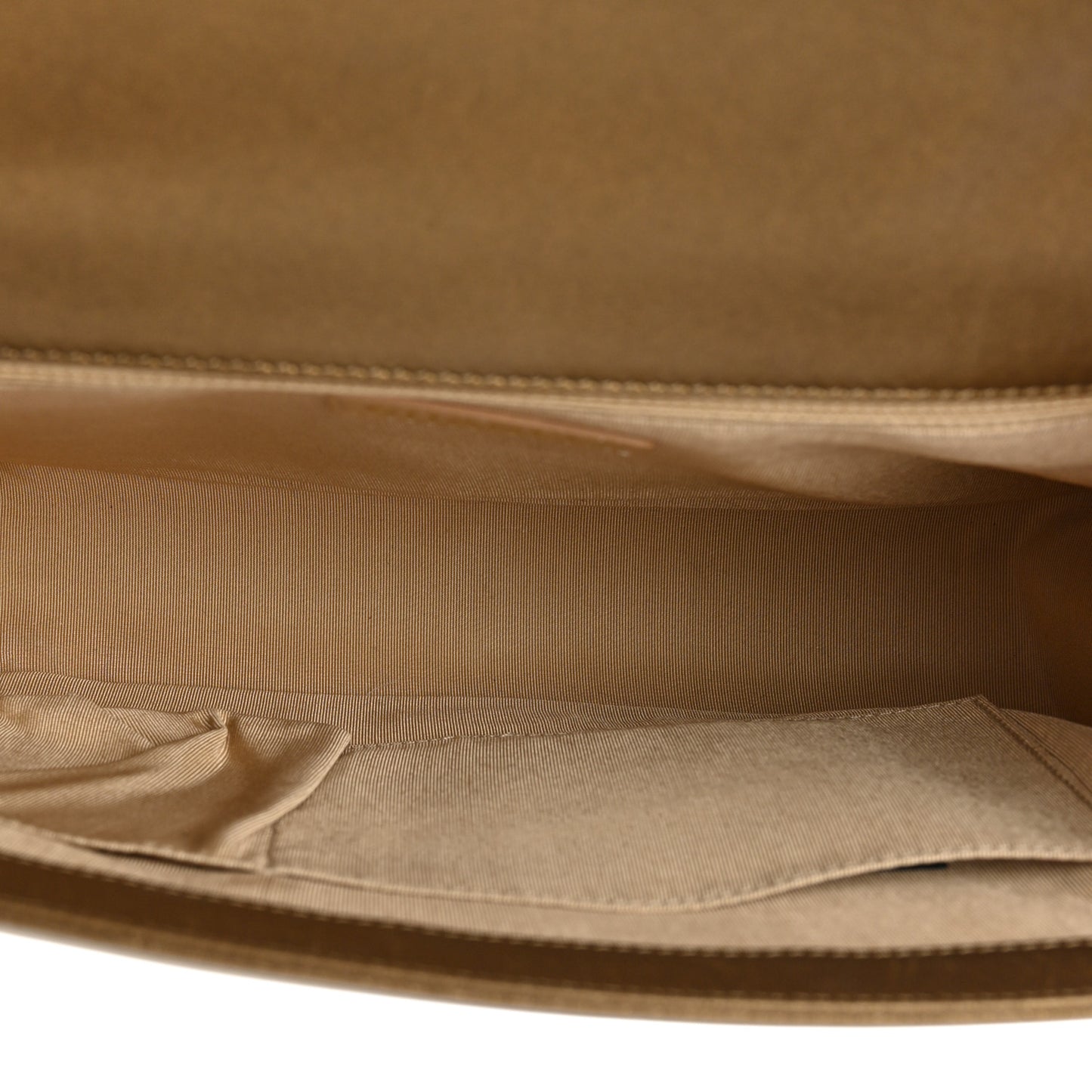 Metallic Calfskin Quilted Large Boy Flap Dark Gold