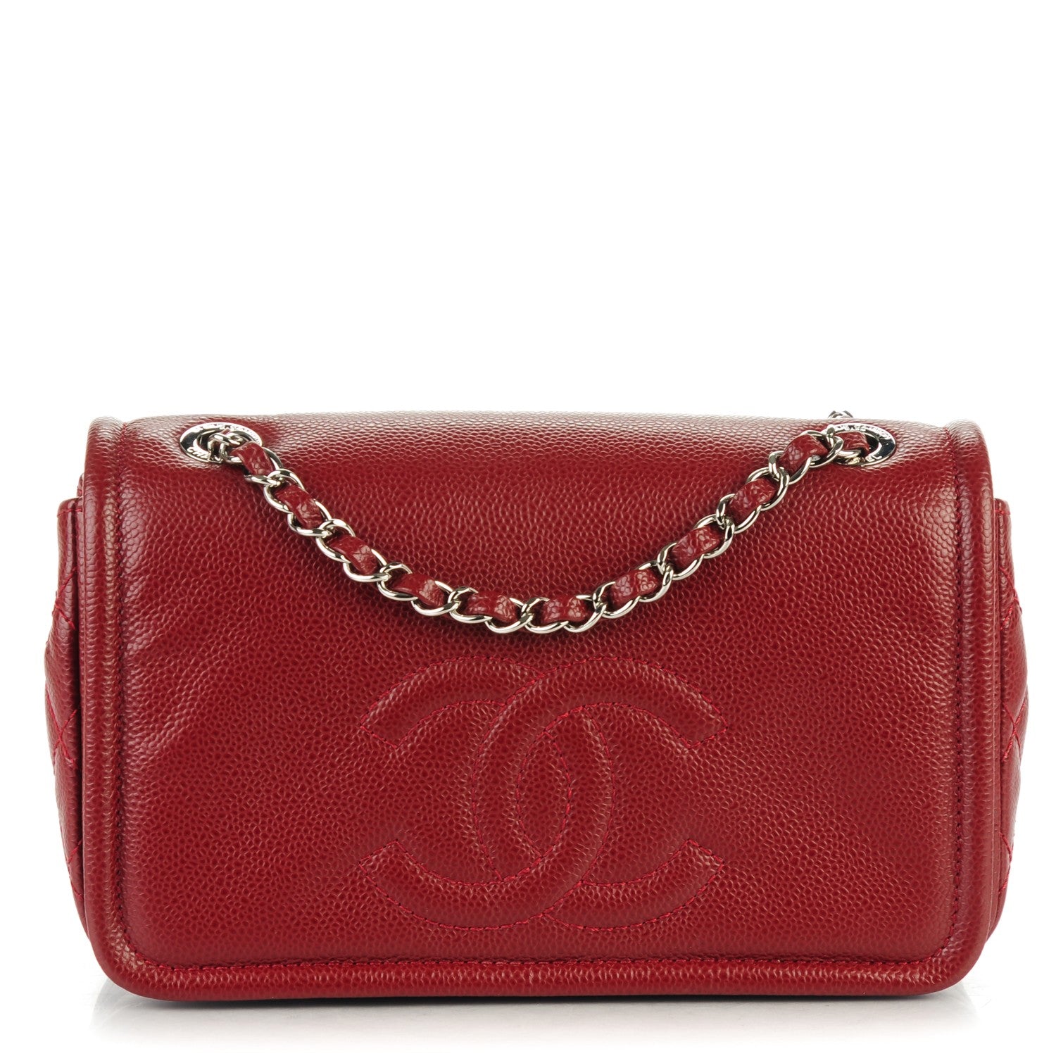 Chanel Caviar Medium Timeless CC Flap Dark Red 1 of 7