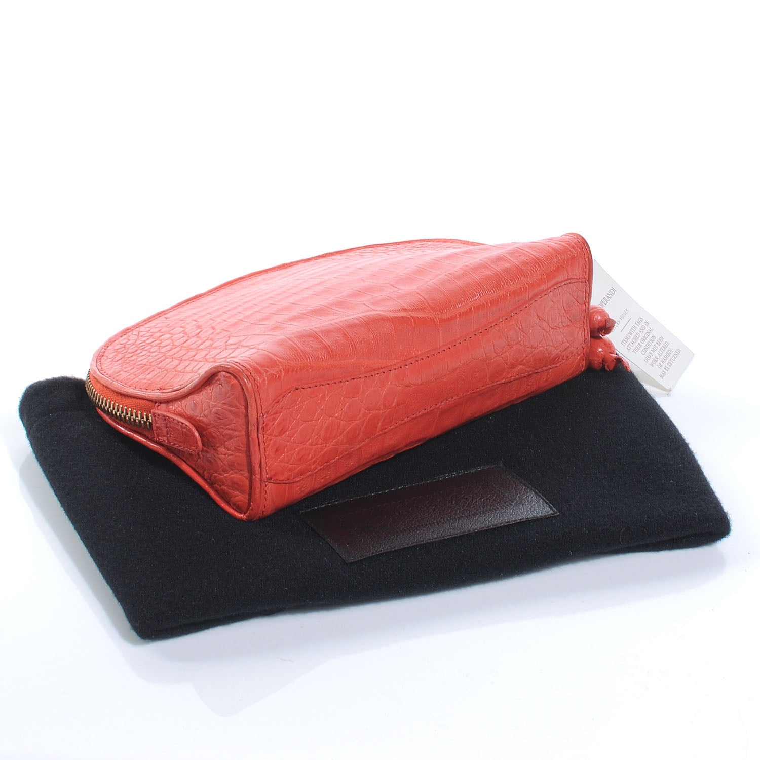 Nancy Gonzalez Crocodile Cosmetic Case Coral 4 of 6