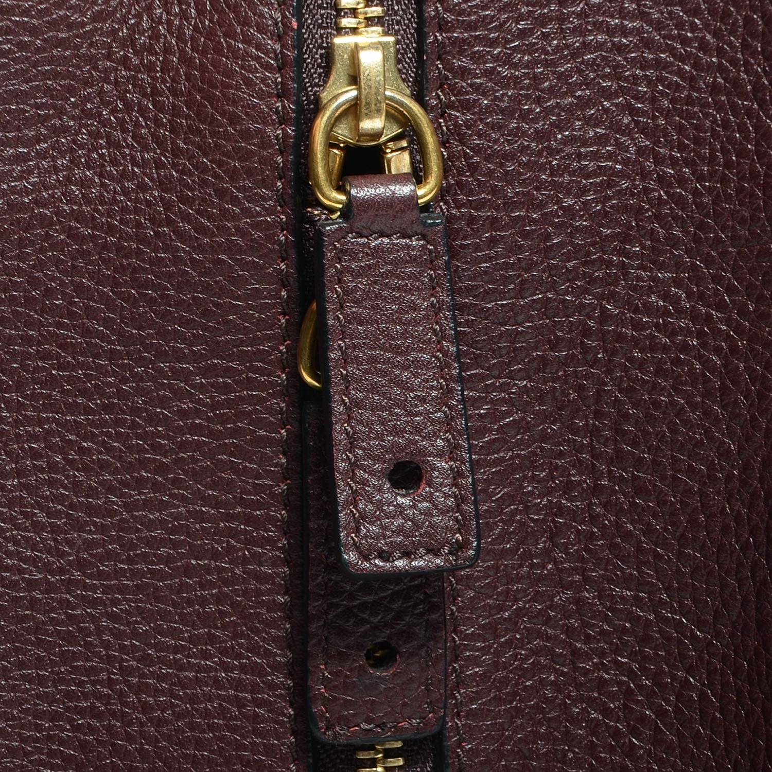 Alexander McQueen Pebbled Leather Skull Padlock Tote Oxblood 10 of 10