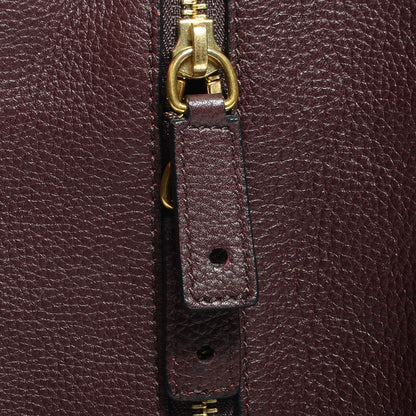 Alexander McQueen Pebbled Leather Skull Padlock Tote Oxblood 10 of 10