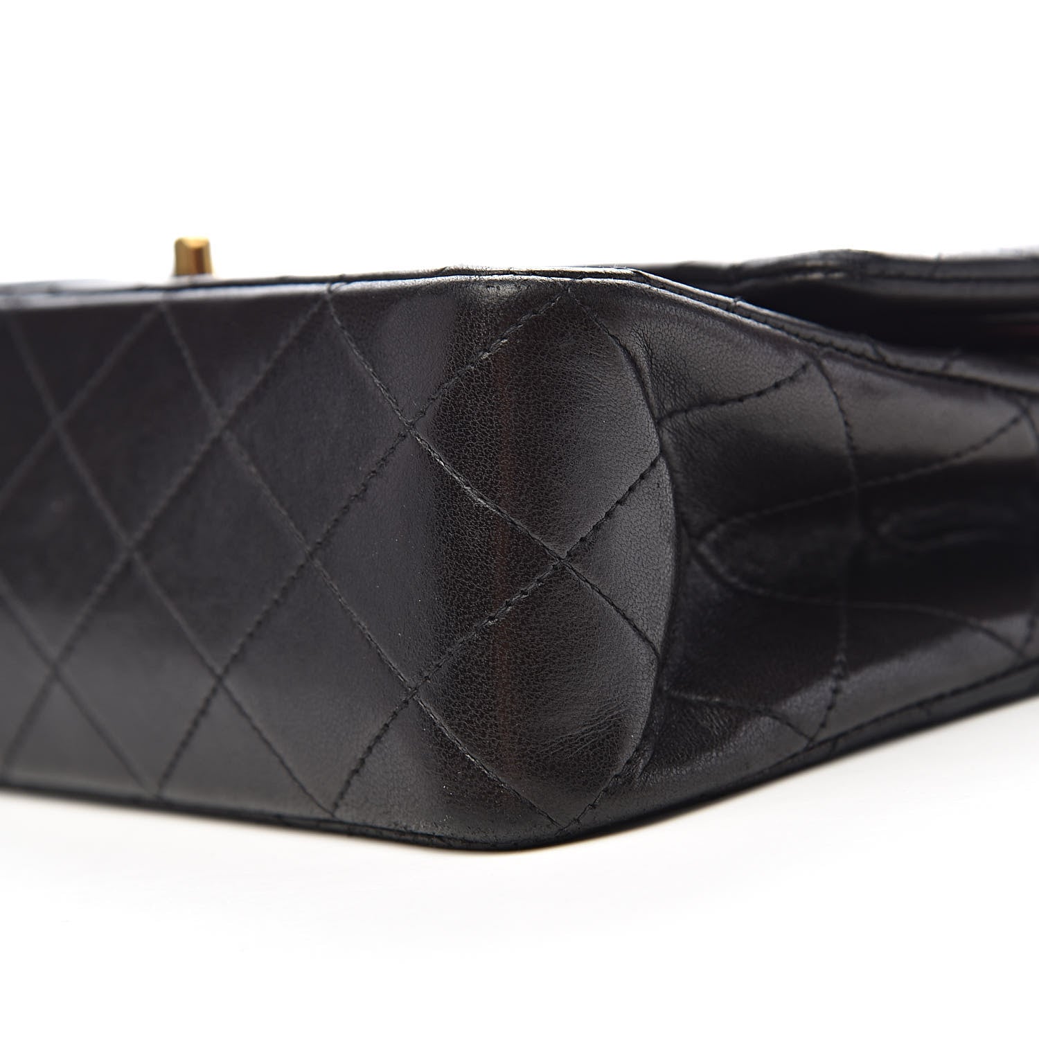 Chanel Lambskin Quilted Medium Double Flap Black 15 of 16