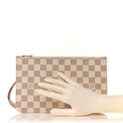 Louis Vuitton Damier Azur Neverfull MM GM Pochette 2 of 8