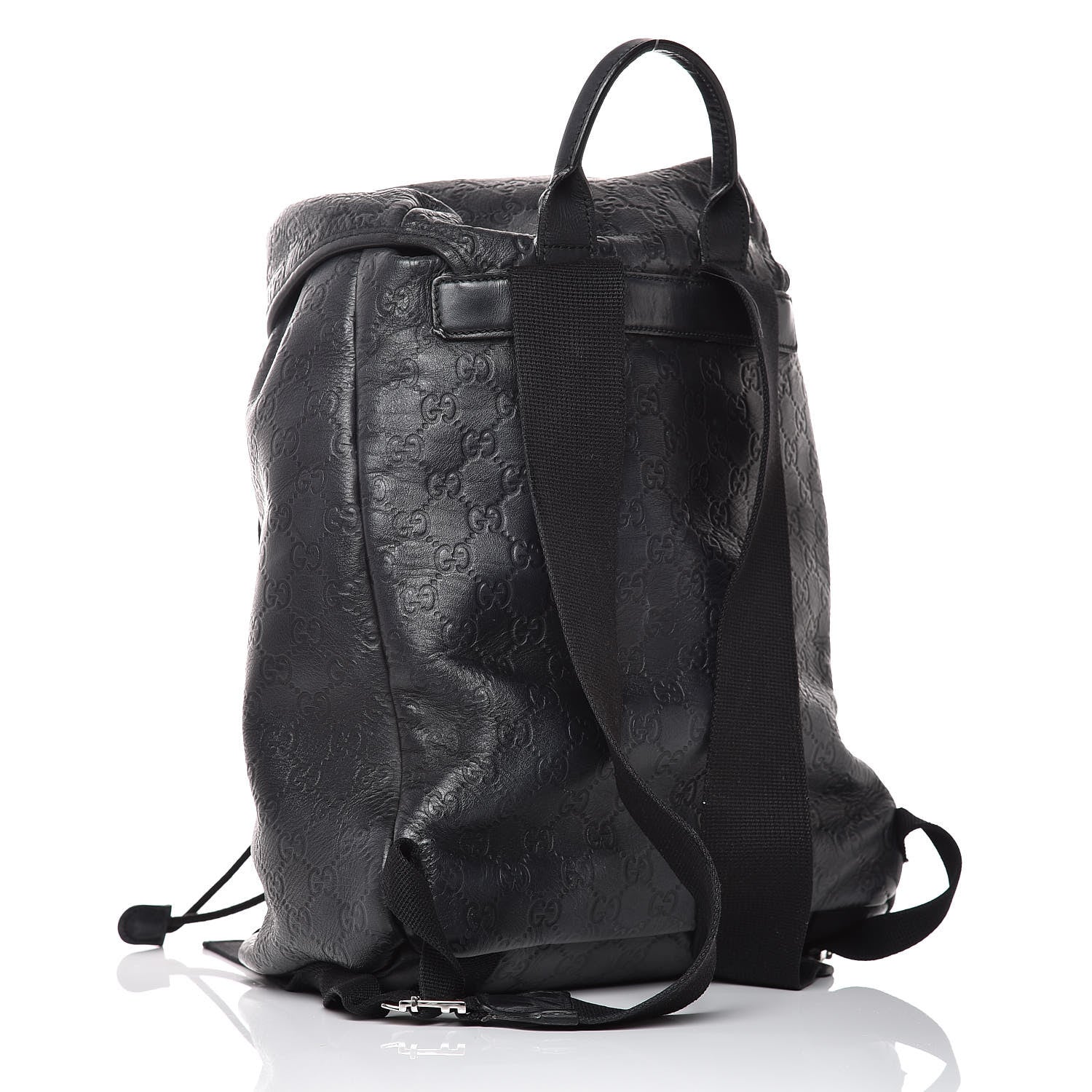 Gucci Guccissima Single Buckle Backpack Black 3 of 21
