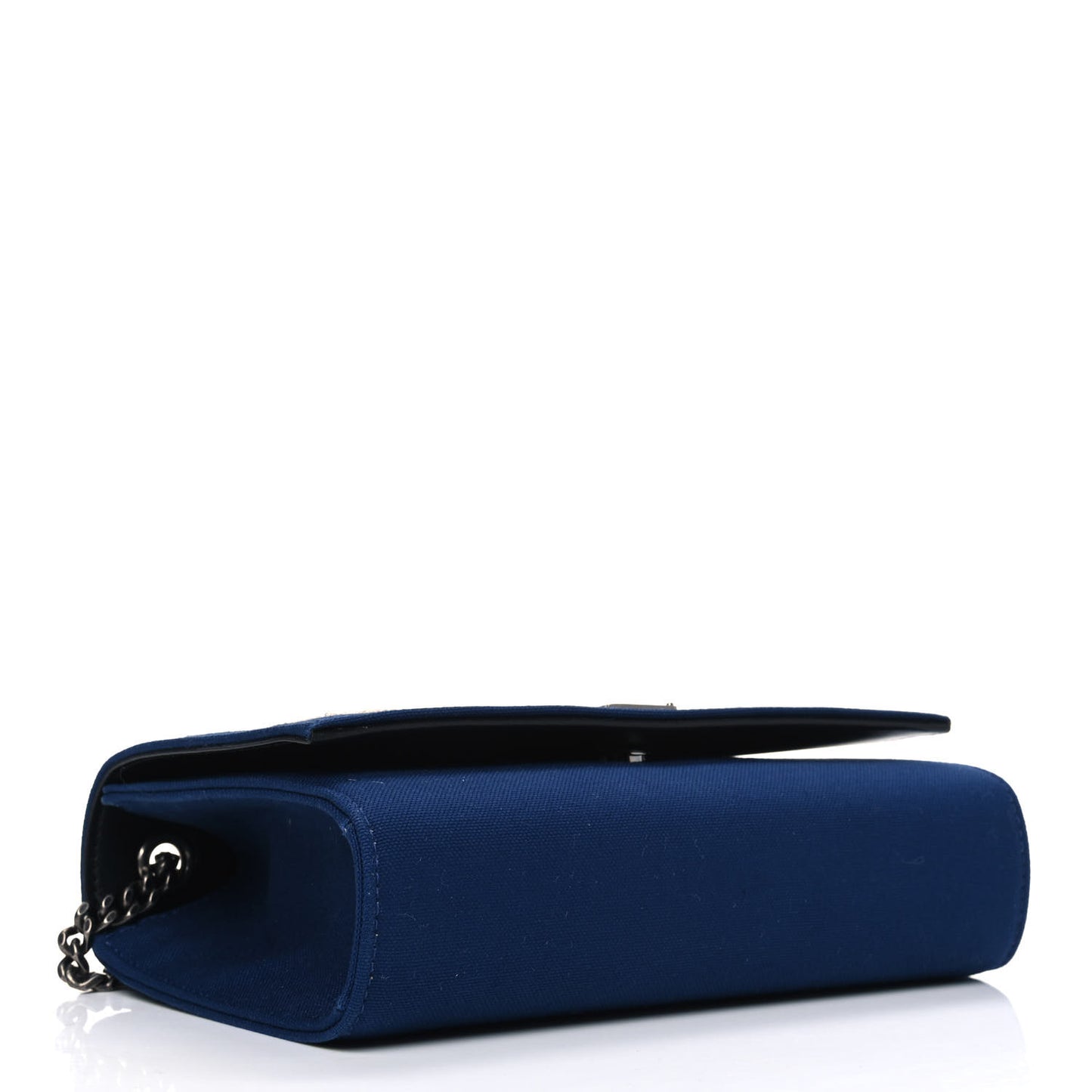 Canvas Embroidered Stars Small Monogram Kate Satchel Blue Bianco