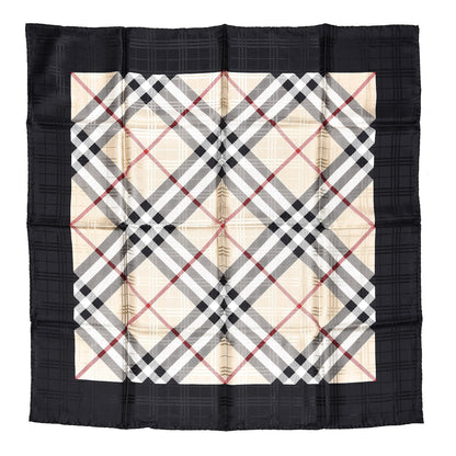 Burberry Silk Print Check Scarf Camel 1 of 3