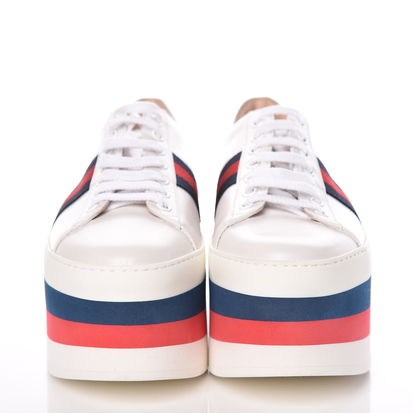 Calfskin Peggy Platform Sneakers 39.5 White