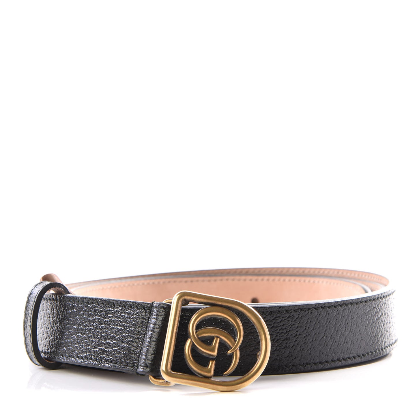 Calfskin Framed Double G Belt 110 44 Black