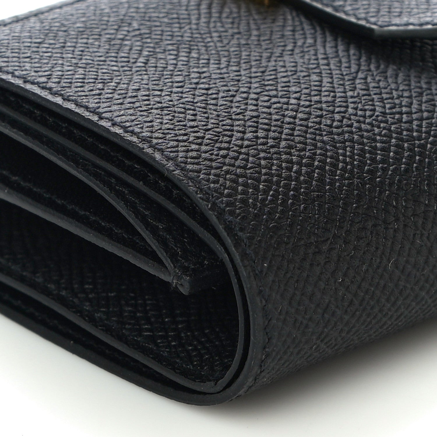 Hermes Epsom Tri-Fold Compact Bearn Wallet Black 8 of 9