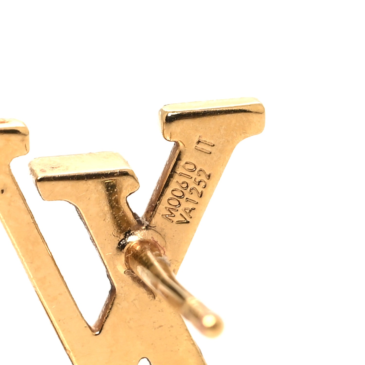 Louis Vuitton Metal LV Iconic Earrings Gold 5 of 6