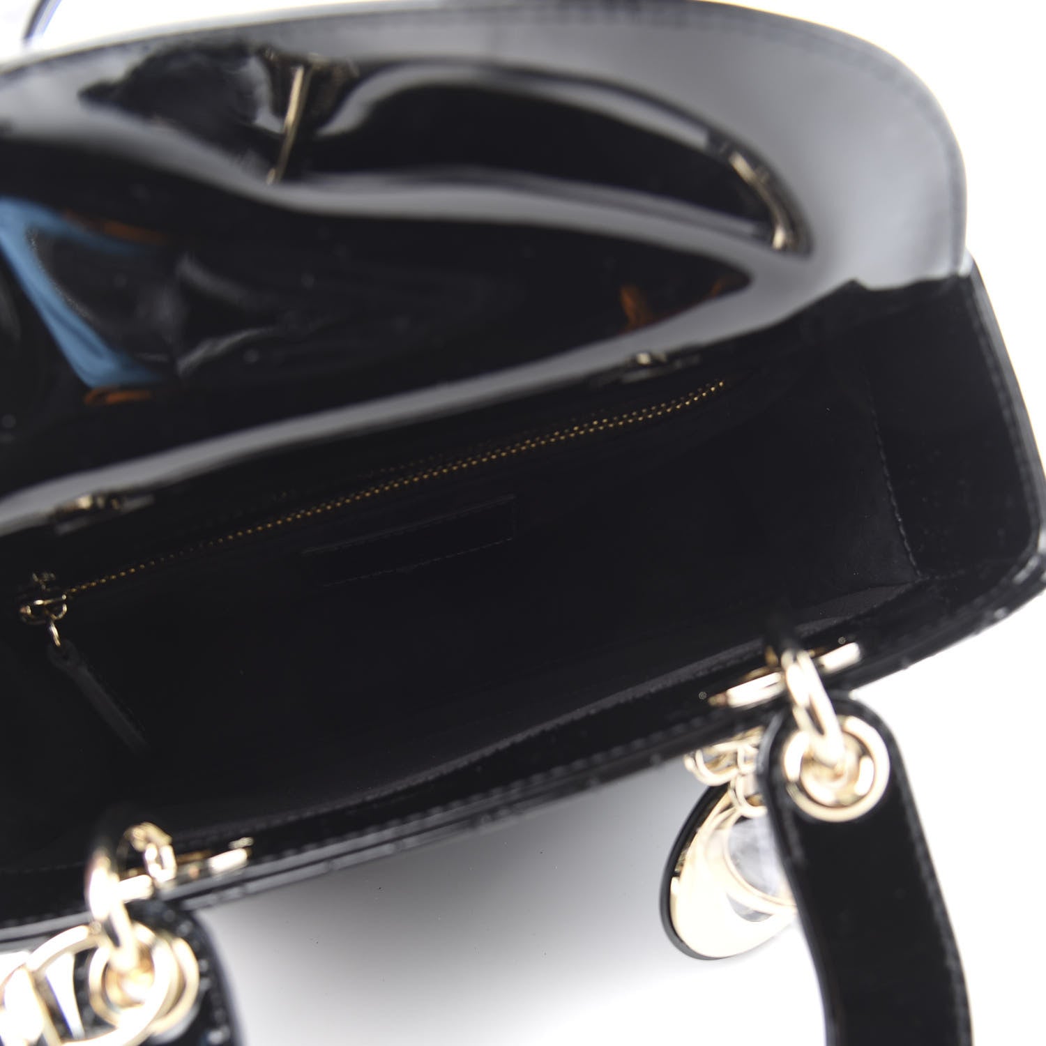 Christian Dior Patent Cannage Small Lady Dior Black 5 of 12