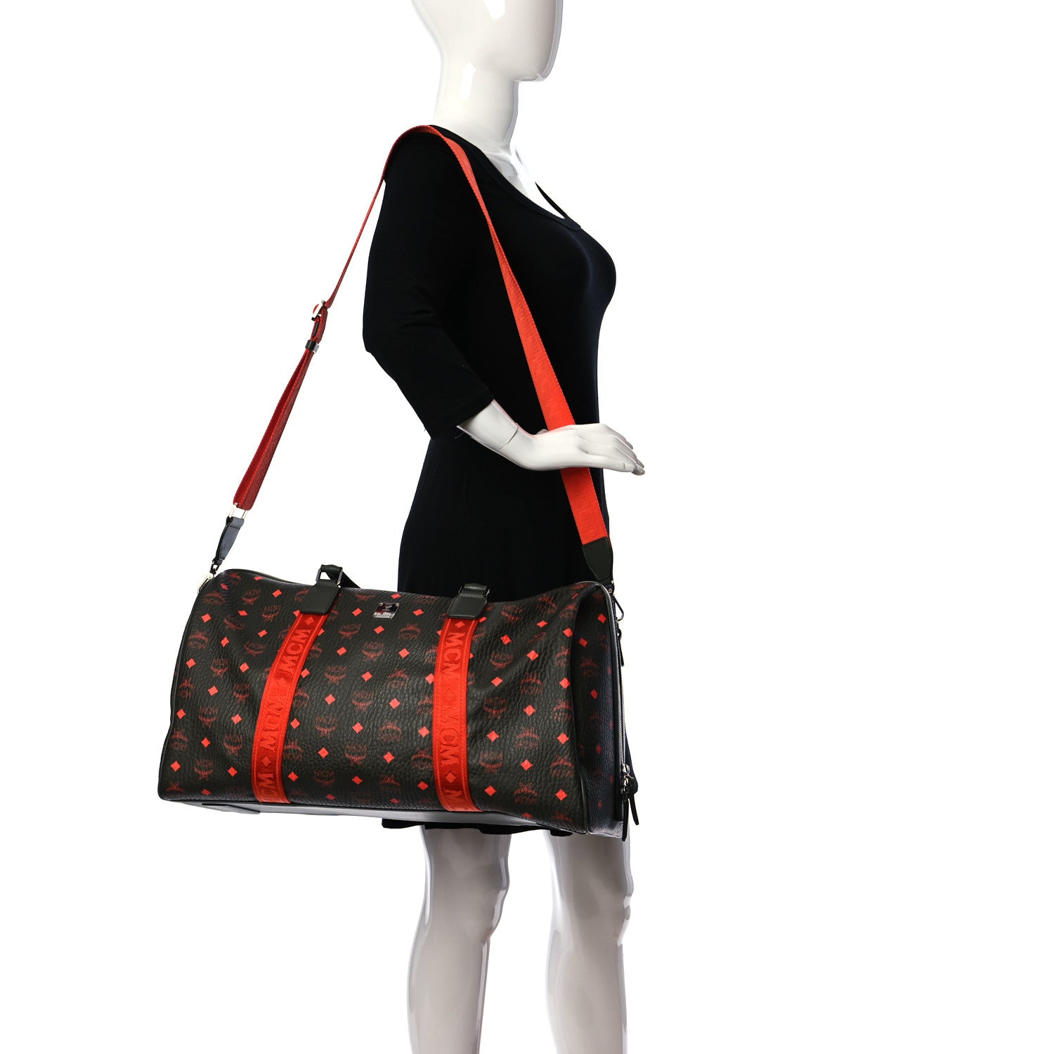 MCM Visetos Large Traveler Weekender Duffle Bag Winter Moss 2 of 12