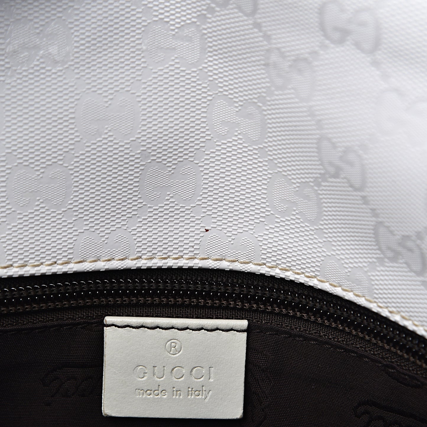 Imprime Monogram Medium Double Buckle Flap Messenger Bag White